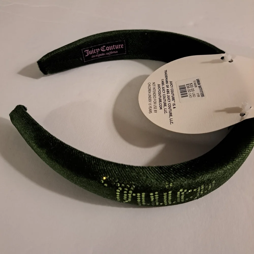 Juicy Couture Green Thick Headband New